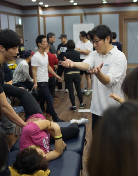 원광디지털대학교 체형교정 세미나 모습