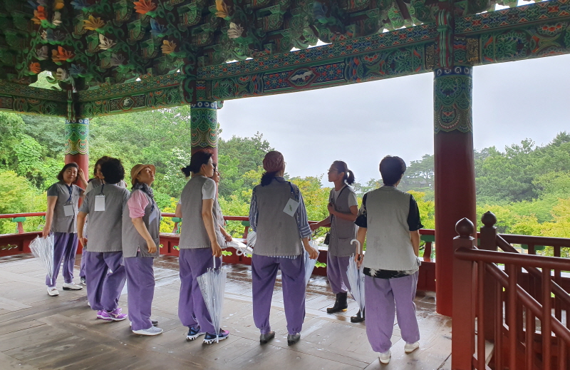 낙산사 방문 모습