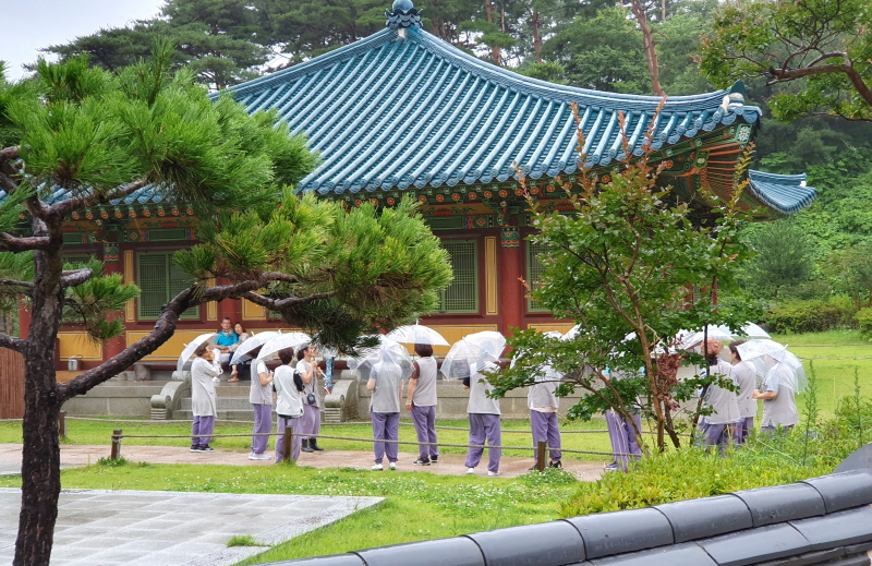 낙산사 방문 모습