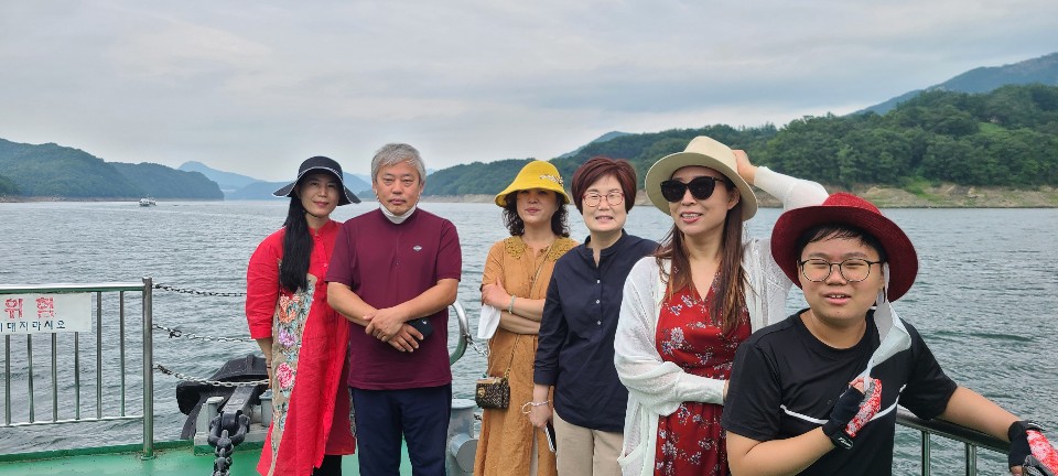 유람선 승선 모습