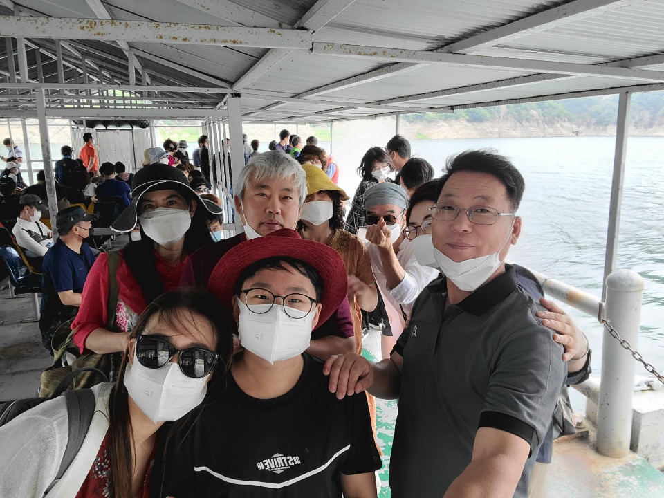 유람선 승선 모습